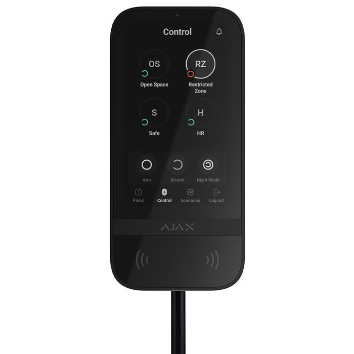 AJAX Fibra KeyPad TouchScreen Arming Station - Black (AJA-81719)