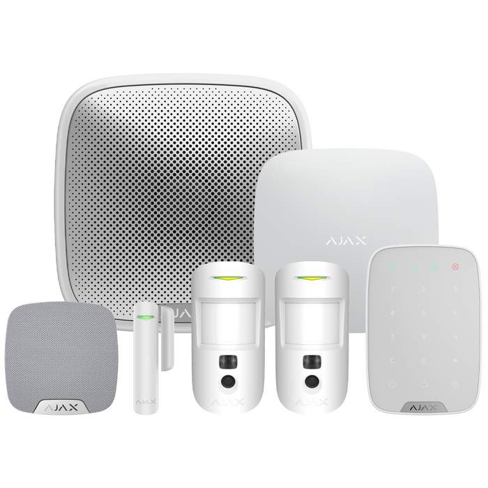 Ajax Superior Hub2 Plus Wireless Alarm Kit 14 S - White (AJA-90789)