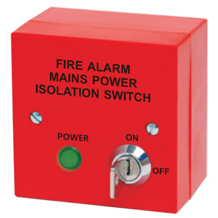 Haydon Red Fire Alarm Mains Isolator c/w Keyswitch (HAY-FIRE-ISO)