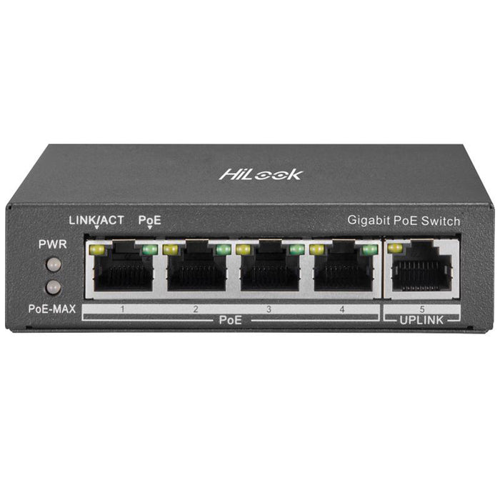 HiLook 4 Port Gigabit 35w POE Switch (HI-NS-0505P-35)