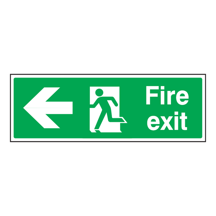 TG Sign - Fire Exit Left - 300 x 100mm (TG-CS32003G)