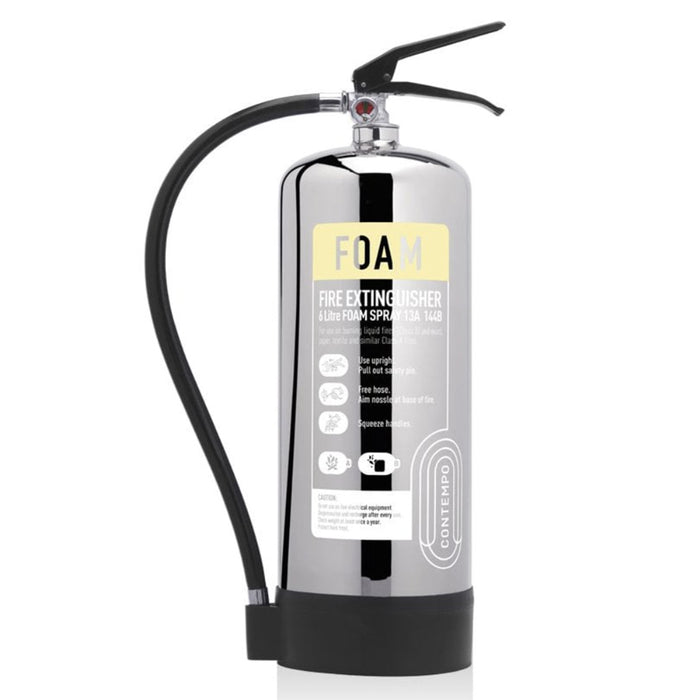 TG Fire PowerX 6 Litre AFFF Foam Fire Extinguisher - Stainless Steel (TG-9221/00)