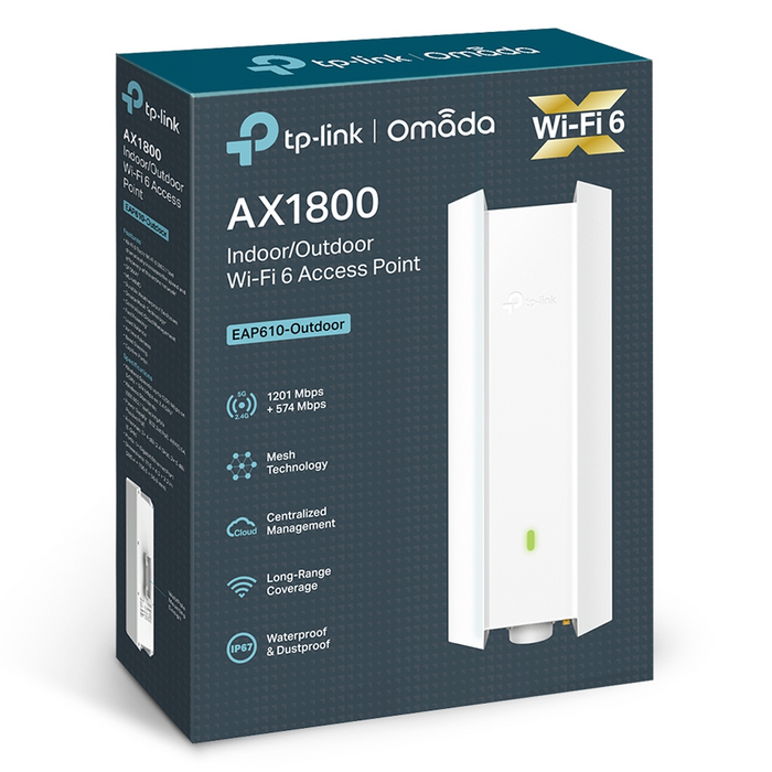 TP-Link AX1800 Outdoor Mount WiFi 6 Access Point (TL-EAP610-OUTDOOR)