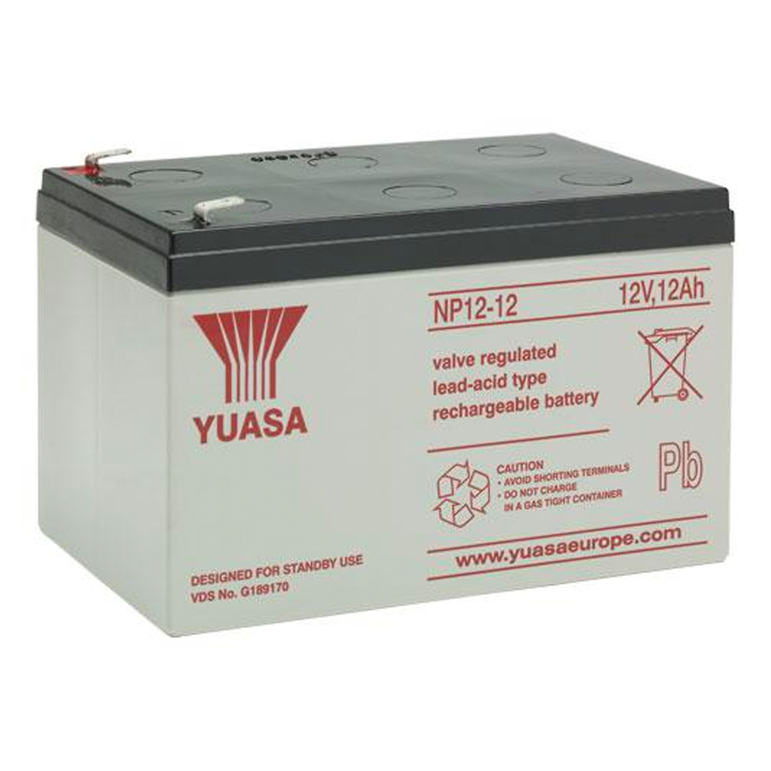 Yuasa NP 12v 12Ah Alarm Battery (NP12-12) — adk-security